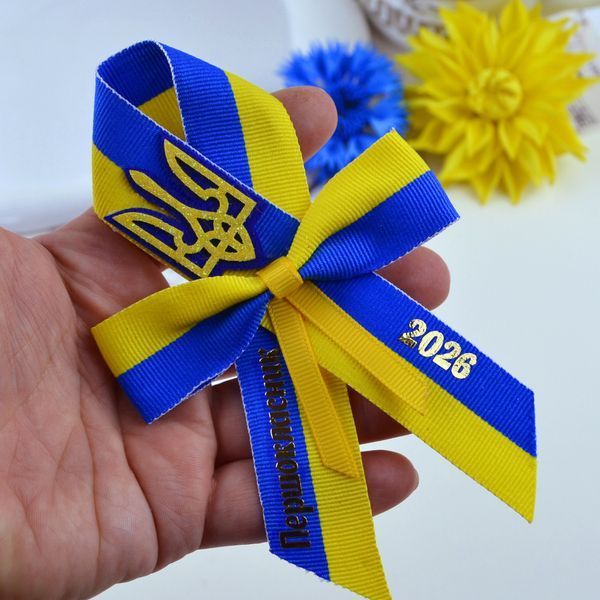 Брошка на 1 вересня патріотична з гербом 100-033 фото